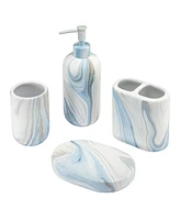 Avanti Waves Ceramic 4-Pc. Bath Accessory Set