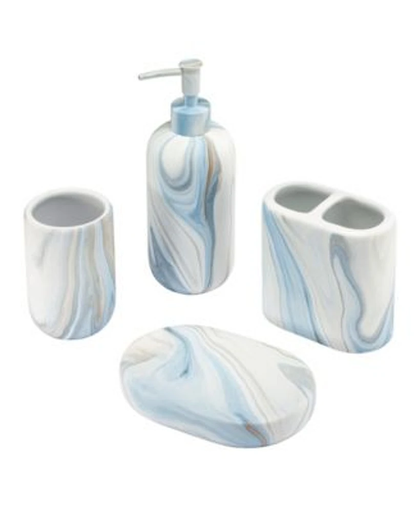 Avanti Waves Ceramic Bath Accessory Set