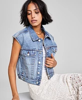 And Now This Women's Button-Front Denim Vest, Exclusively at Macy's