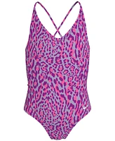 Nike Big Girls Lace-Up One-Piece Swimsuit