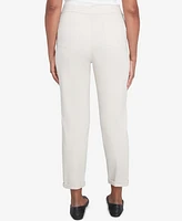 Alfred Dunner Petite Cuffed Ankle Ponte Pants