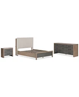 Portmore 3pc California King Set (Upholstered Bed, Dresser & 2-Drawer Nightstand with soft close drawers), Created for Macy's