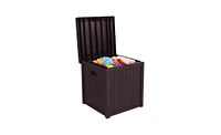 Slickblue 51 Gallon Outdoor Garden Plastic Storage Deck Box – Waterproof & Lockable Chest for Tools, Cushions, and Toys