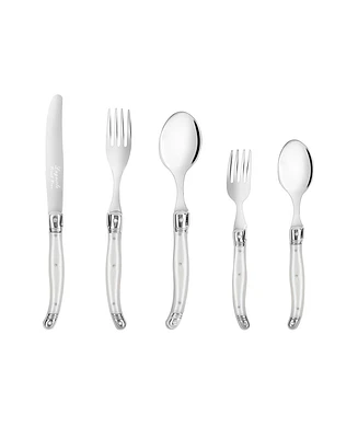 French Home Laguiole Connoisseur 20-Piece Flatware Set with Gem Handles