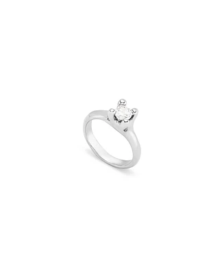 UNOde50 White Zirconia Metal Alloy Ring