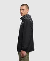 Ecko Unltd Men's Packable Colorblock Hooded Windbreaker Jacket