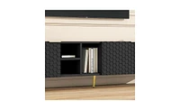 Slickblue Modern Minimalist Geometric Tv Cabinet – Multi-Functional Tv Stand for TVs Up to 80”