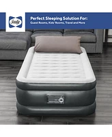 Sealy Baby Sealy Tritech Twin Sized 18" Air Mattress Bed 2 Person w/Built-In Ac Pump & Bag