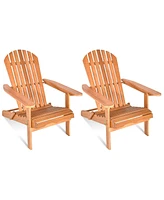 Vebreda Eucalyptus Chair Foldable Outdoor Wood Lounger Chair