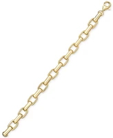 Macy's Polished Rolo Link Bracelet in 14k Gold Over Sterling Silver Made in Italy