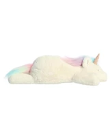 Aurora Large Unicorn Snoozles Laid-back Plush Toy White 18"