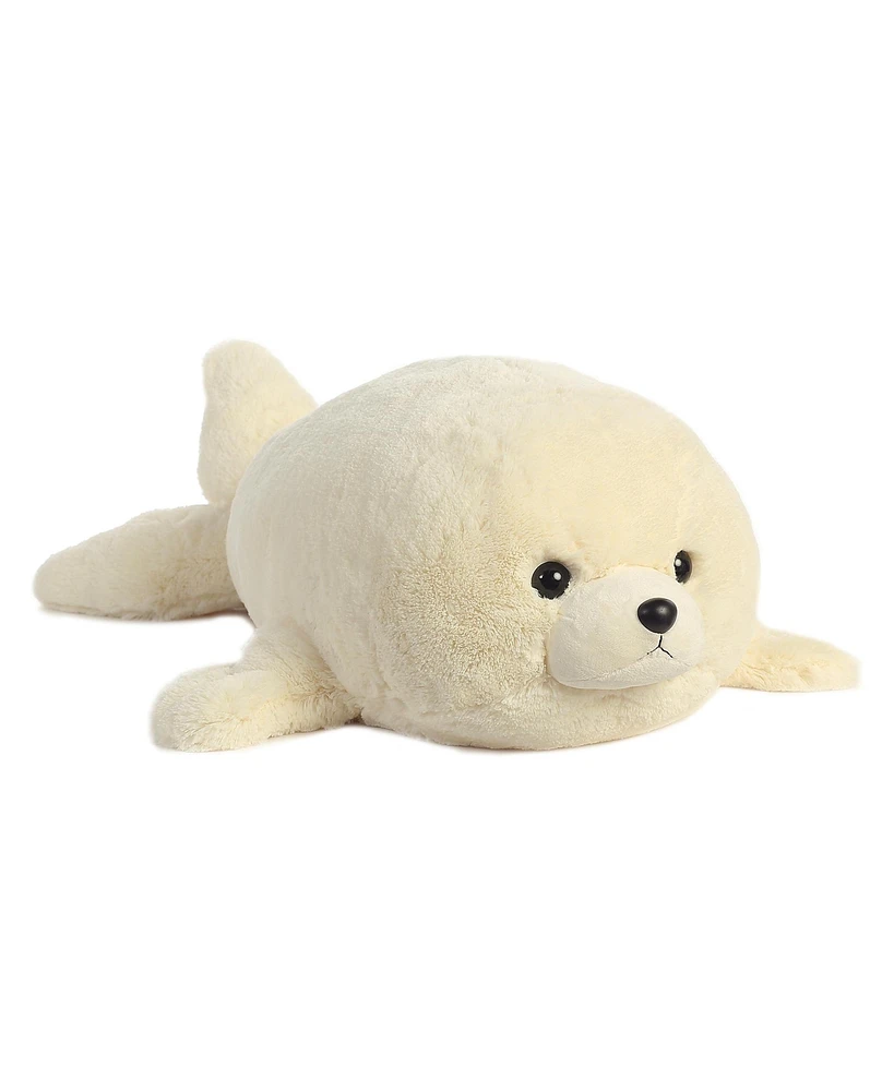 Aurora Large Baby Harp Seal Super Flopsie Adorable Plush Toy White 30"