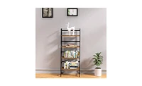 Slickblue 4-Tier Tall Ladder Bookshelf - Modern Open Bookcase for Bedroom, Living Room