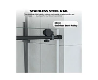gaomon Shower Door, 56-60" W × 76" H Frameless Sliding Shower Door,Waterproof Glass Shower Door with Stainless Steel Handle and Seal Strip, 5/16"