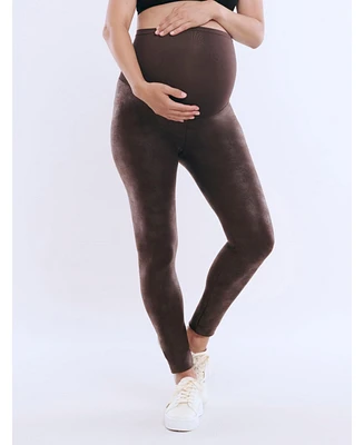 Women's Secret Fit Over the Belly Coated Full Length Legging - Motherhood Maternity