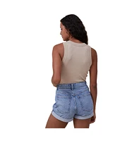 Cotton On Women's High Rise Classic Stretch Denim Short
