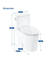 gaomon Elongated Toilet for Bathrooms, One