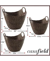 Casafield Set of 3 Boat Baskets with Handles