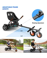 Gyroor K2 Hoverboard Go Kart Attachment for Kids & Adults, Adjustable Frame Length Hoverboard Seat Attachment for 6.5" 8" 10" Hoverboard Self Balancin