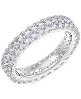 Diamond Double Row Eternity Ring (2 ct. t.w.) Platinum, 14k White Gold, or Rose Gold