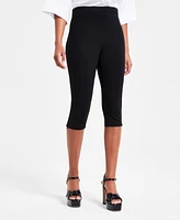 Bar Iii Women's Ponte-Knit Side-Zip Capri Pants, Exclusively at Macy's