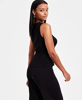 Bar Iii Women's Asymmetrical Cutout Sweater Tank, Exclusively at Macy's