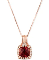 Le Vian Garnet (2-1/3 ct. t.w.) & Nude Diamond (1/4 ct. t.w.) 20" Adjustable Pendant Necklace in 14k Rose Gold