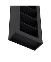 Depot E-Shop Poros Bookcase with Vertical Design and 5 Storage Shelves, Black