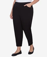 Alfred Dunner Plus Romancing the Stone Cuffed Ankle Ponte Pants