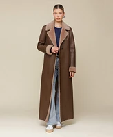 Avec Les Filles Women's Reversible Faux-Leather Coat