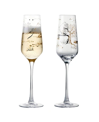 Anton Studio Designs Skye Champagne Flutes, Set of 2