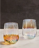 Anton Studio Designs Palazzo Double Old Fashioned Tumblers / Stemless Wines, Set of 2