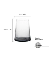 Anton Studio Designs Empire Double Old Fashioned Tumblers Smoke, Set of 2