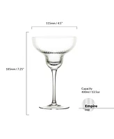 Anton Studio Designs Empire Clear Margarita Glasses, Set of 2