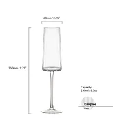 Anton Studio Designs Empire Clear Champagne Flutes, Set of 2