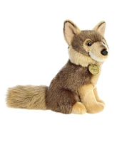 Aurora Medium Coyote Miyoni Realistic Plush Toy Brown 9.5"