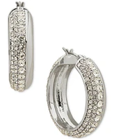Karl Lagerfeld Paris Pave Small Hoop Earrings, 0.85"