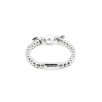 UNOde50 Sterling Silver Center Cultivated Pearl Metal Bracelet