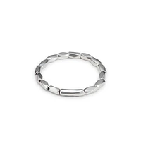 UNOde50 Silver-Plated Metal Alloy Elongated Jump Rings Bracelet