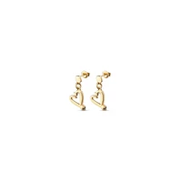 UNOde50 Metal Alloy Nailed Heart Earrings