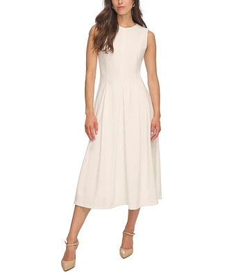 Calvin Klein Women's Sleeveless Pleated Midi Dress