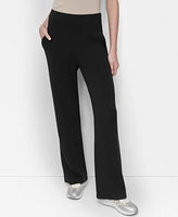 Dkny Women's Knit Pull-On Wide-Leg Pants