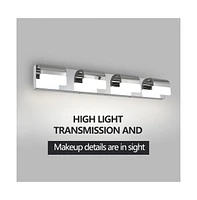 Streamdale Furniture Modern Bathroom Vanity Lighting 4-Light Led Vanity Lights Over Mirror Bath Wall Lighting