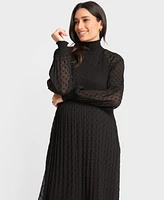 Seraphine Women's Maternity Pleated Dress