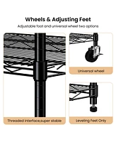 Streamdale Furniture Adjustable Height, Waterproof Industrial Steel Organizer with Wheels and Locks