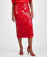 Astr the Label Women's Amos Sequin Midi Skirt