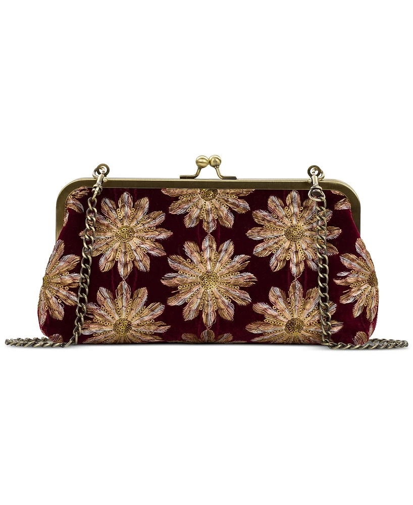Patricia Nash Potenaz Small Velvet Kisslock Bag