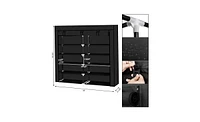 Slickblue 7-Tier Portable Shoe Rack with Fabric Cover for Organized Storage and Closet Organization