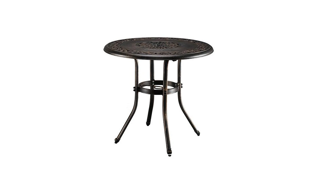 Slickblue 32-Inch Outdoor Cast Aluminum Round Dining Table