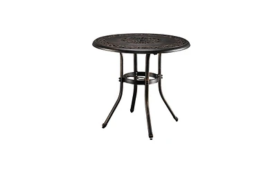 Slickblue 32-Inch Outdoor Cast Aluminum Round Dining Table